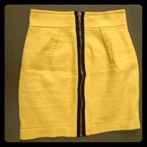 Yellow zipper-front dress